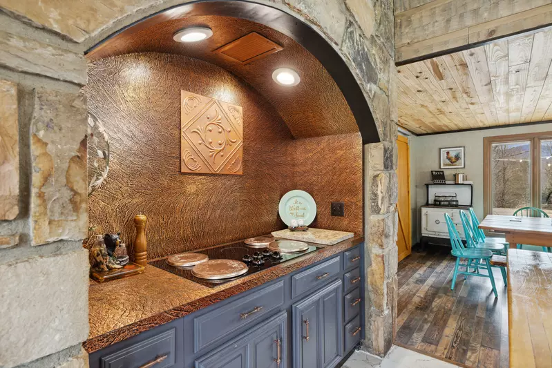 Kitchen — wood cabinetry and prep space